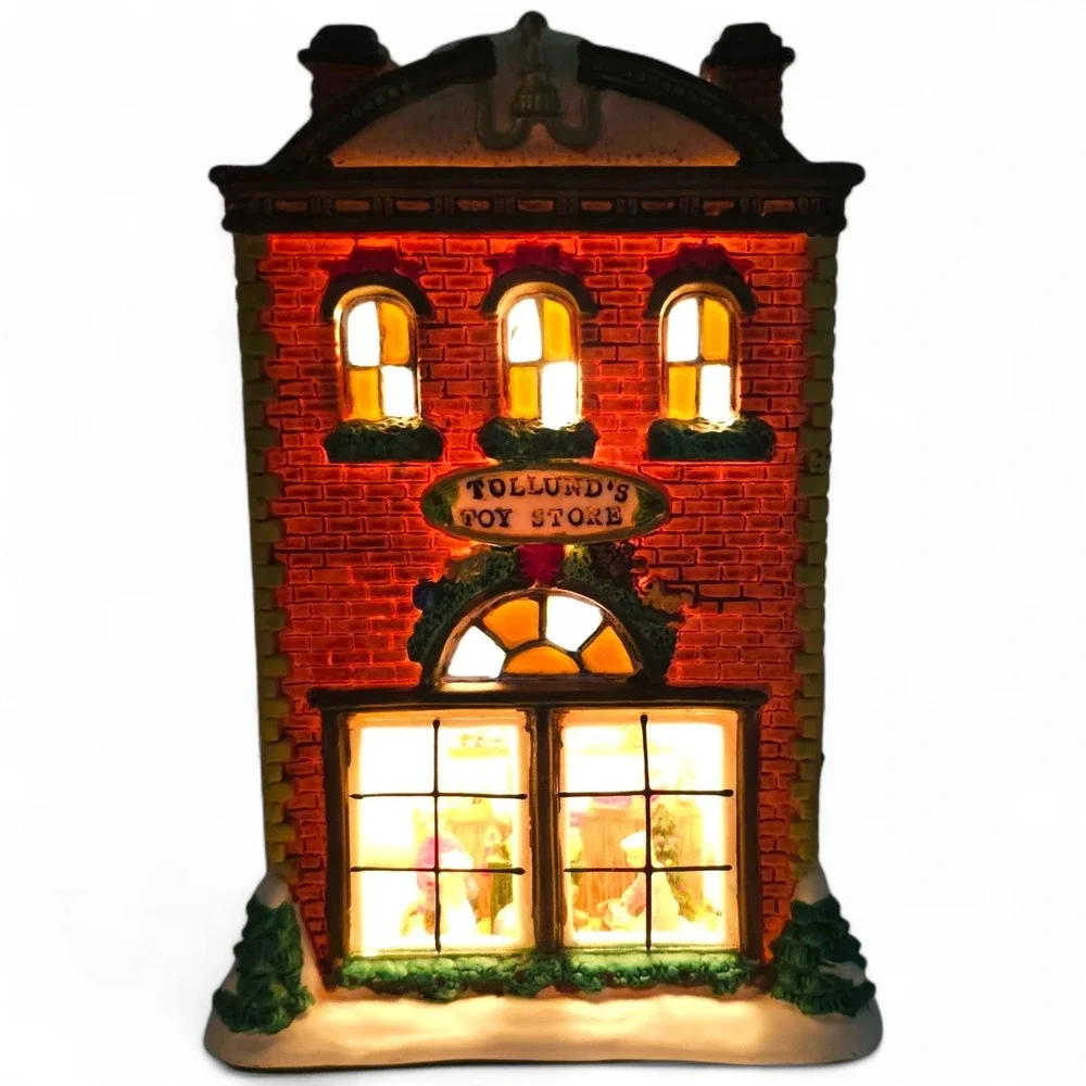 Santa's Workbench Tollund's Toy Store Interior View Lighted Village